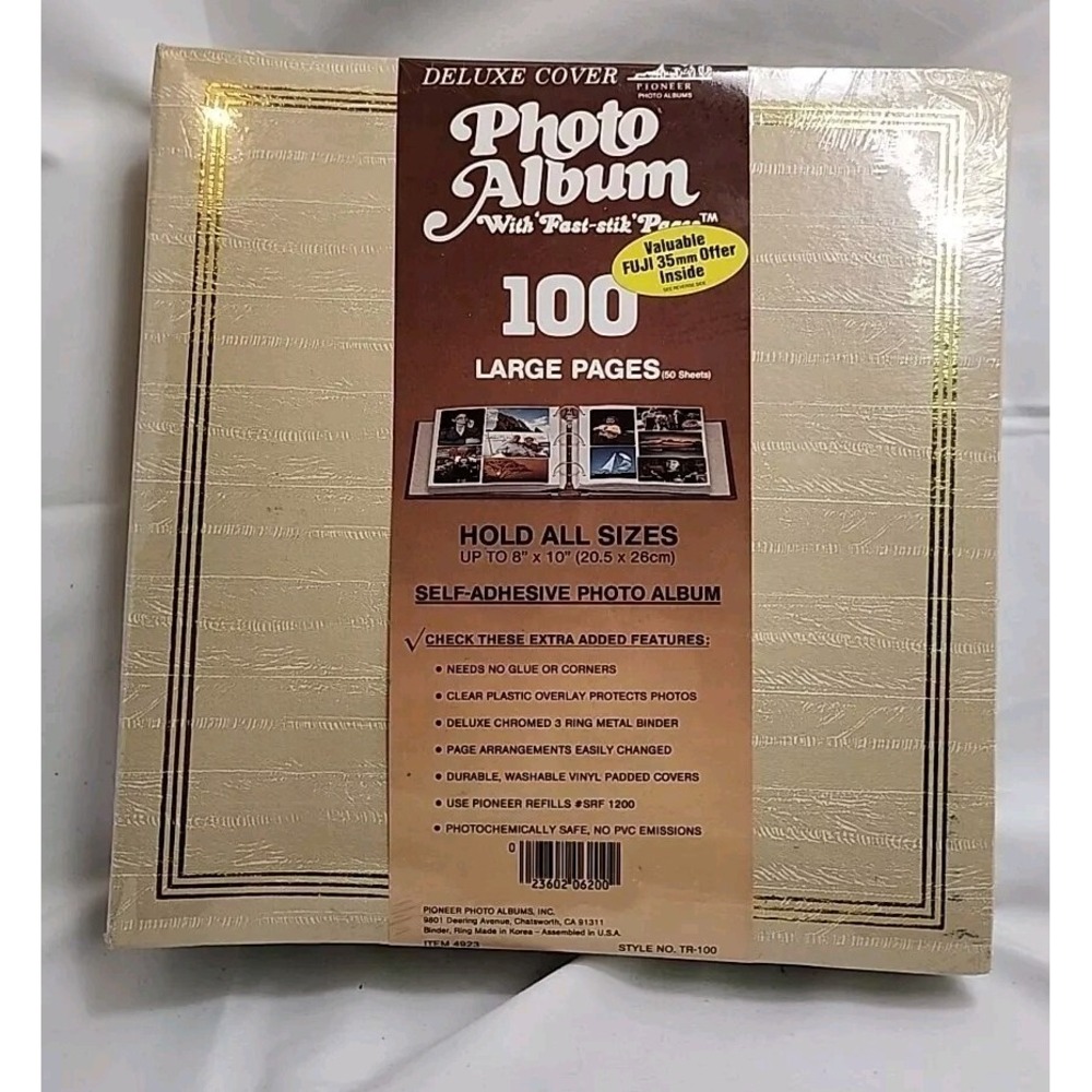 VINTAGE‎ Pioneer Photo Album DELUXE Vinyl Cover 100 Pages (50 Sheets) 8"x10"